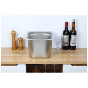 Gastro GN 1/2 Stainless Steel Container - Depth 200 mm - 12.5 L - Dynasteel