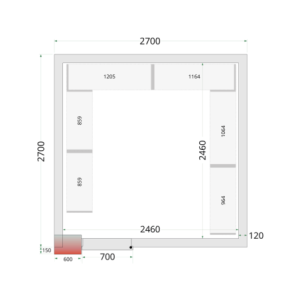 Negativkühlraum TEFCOLD - 2700 x 2700: ideale und effiziente Lagerung