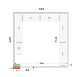 Chambre Froide Négative TEFCOLD - 3000x3000mm | Performances optimales