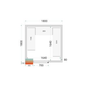 Positivkühlraum - 1800x1800 TEFCOLD: Optimierte professionelle Lagerung