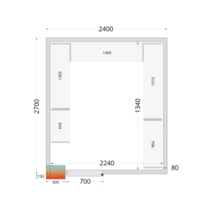 Positive Kühlzelle 2400x2700 TEFCOLD - Optimierte und erschwingliche Lagerung für Gastronomieprofis