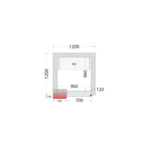 Kit Regal für Kühlraum 1200 x 1200 TEFCOLD - Optimale Organisation für Küchenprofis