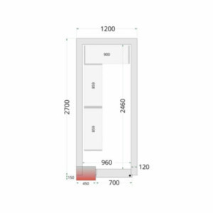 Regalset für Kühlraum 1200 x 2700 | TEFCOLD - Optimierte Lagerung und spülmaschinenfest