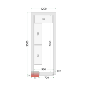 Cold Room Shelving Kit 1200 x 3000 TEFCOLD - Optimal organization and professional resistance