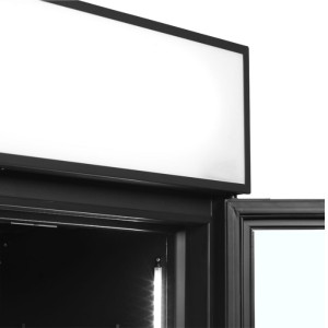 Black Positive Refrigerated Display Case - 2 Glass Doors - 524 L TEFCOLD: Elegance and Performance for Professionals