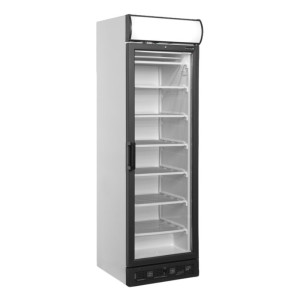 Glass Door Freezer Showcase with Canopy - White - 270 L - TEFCOLD: Efficiency and aesthetics for professionals in the