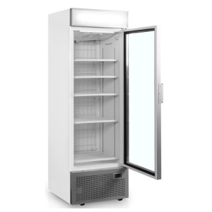 Gefrierschrank mit Glastür und Silber-Canopy - 440L TEFCOLD: optimale Präsentation Ihrer Tiefkühlprodukte