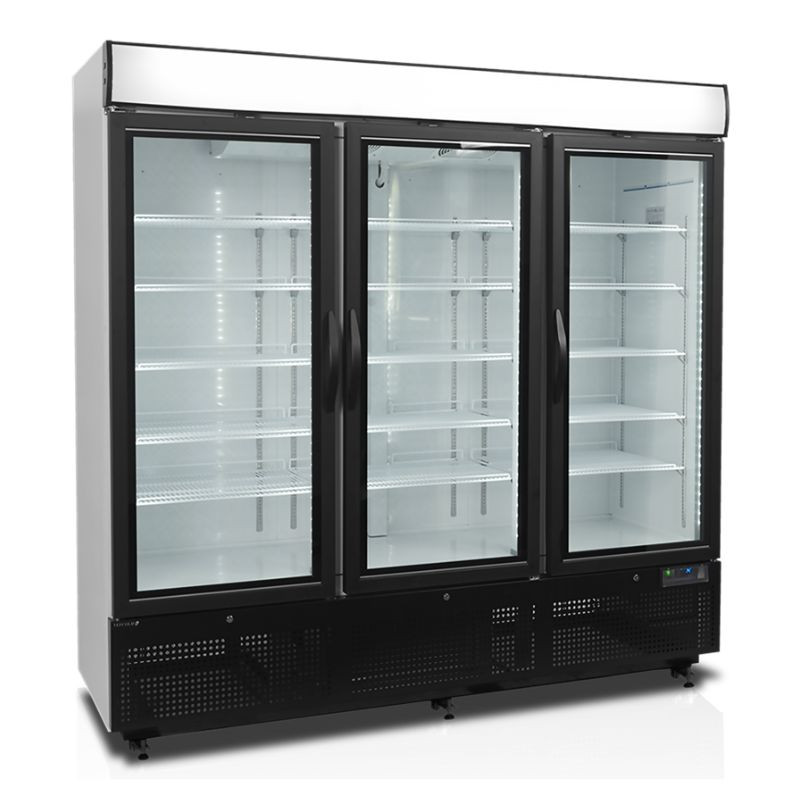 TEFCOLD Freezer Display 1657 L - 3 Glass Doors - White