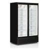 Black Vertical Freezer Showcase - 702 L | TEFCOLD | Ideal for professional catering | Energy saving, glass doors