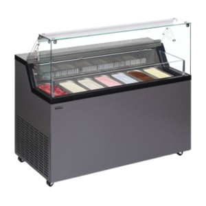 Ice Cream Display Case with Service Lid - TEFCOLD MIRABELLA 7 - 7x5L