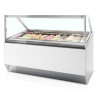 Ventilated ice cream display case with straight front - 20 x 5 L | TEFCOLD MILLENNIUM ST20