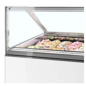 Vitrine à glace ventilée avec façade droite - 20 x 5 L | TEFCOLD MILLENNIUM ST20