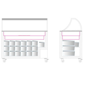 Gefriertruhe mit gebogenem Glas - 350 L | Marke TEFCOLD