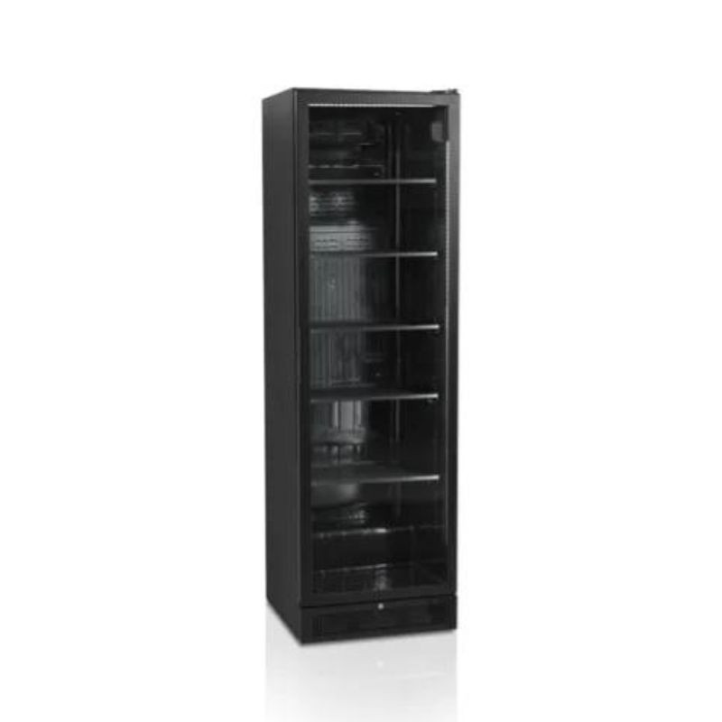 Schwarzer Kühlschrank - Glastür - 347 L TEFCOLD SCU1425H