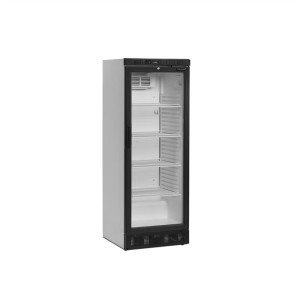 Kühlschrank TEFCOLD 1 Glastür Weiß - 260 L, LED-Beleuchtung & Reversible Tür