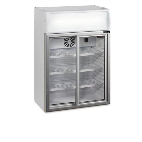 Mini-Kühlschrank TEFCOLD 60L mit Vordach und 2 Glastüren