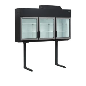 Gefrierschrank Schrank Schwarz 3 Türen 545 L TEFCOLD MTF185B - Belüftete Tangentialkühlung