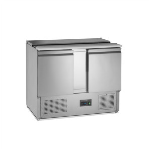 Saladette Kühlschrank GN 1/1 Edelstahl - 2 Türen 240L Tefcold SA1045