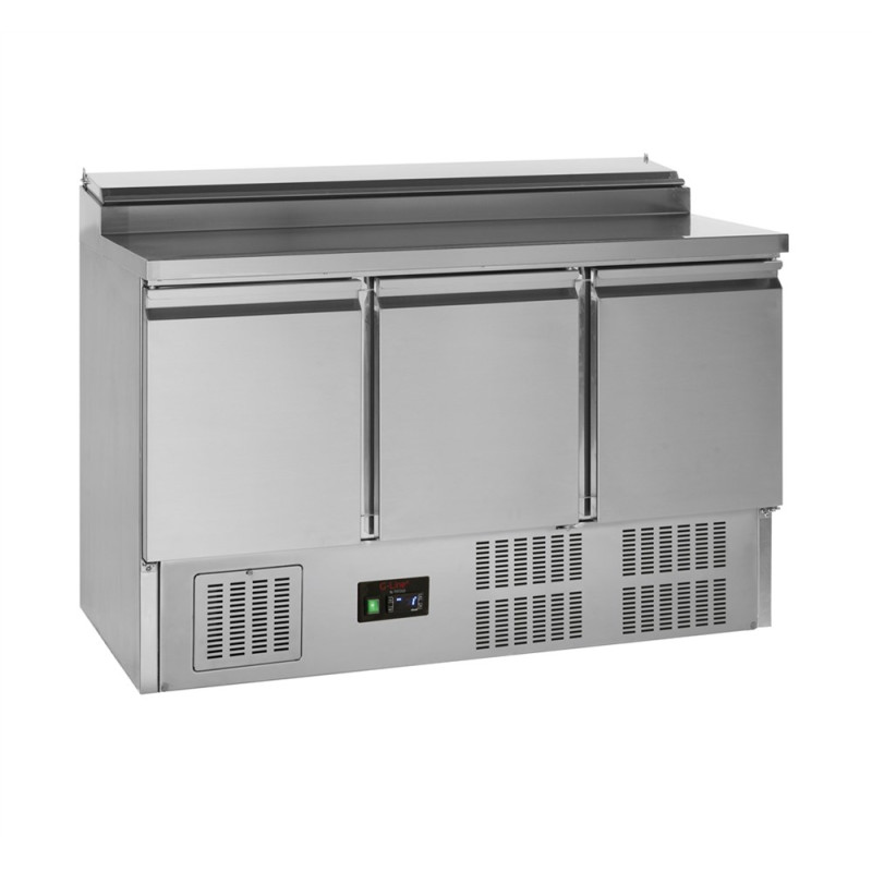 Saladette Kühlschrank GN 1/1 Edelstahl TEFCOLD - 3 Türen 320 L