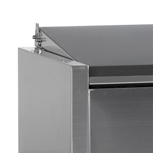 Saladette zur Aufstellung Edelstahl-Deckel Statisch 8 GN 1/4 - 41,6 L - TEFCOLD