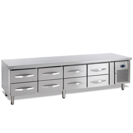 Positive Refrigerated Table GN1/1 - 350 L, 8 Drawers TEFCOLD