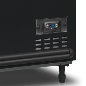 Refrigerator Freezer Curved Glass Lid - Black - 500 L - TEFCOLD