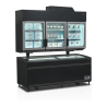 TEFCOLD Black Upright Freezer - Large Capacity 628L - Ideal for Supermarket