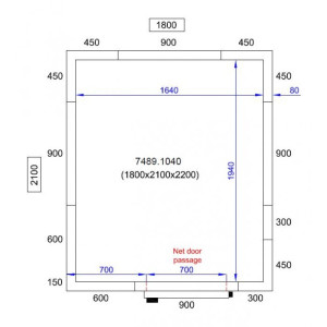 CombiSteel Cold Room Panel 1800x2100x2200 - Stainless Steel Quality AISI 430