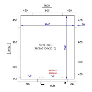 Panneau pour Chambre Froide CombiSteel - 1800 x 2100 x 2010 mm