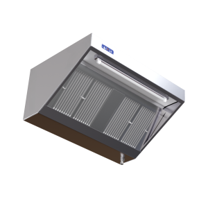 Komplette Snack-Dunstabzugshaube 700 - Leistungsstarker Motor und integrierte LEDs - Dynasteel