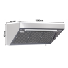 Snack hood 900 Led Without Motor Dynasteel 1600mm AISI304 Stainless Steel