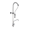 Dish Spray Faucet with Single-Hole Mixer with Gooseneck - Dynasteel