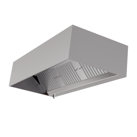 Hotte Cubique 900 Led Sans Moteur Dynasteel - Longueur 1600 & Inox AISI 304