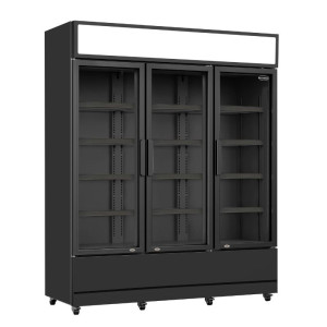 Vitrine Réfrigérée à Boissons 3 Portes Noir 1065 L CombiSteel