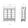 Kühlvitrine für Getränke 3 Glastüren 1065L Combisteel - Hohe Kapazität, Premium-Qualität