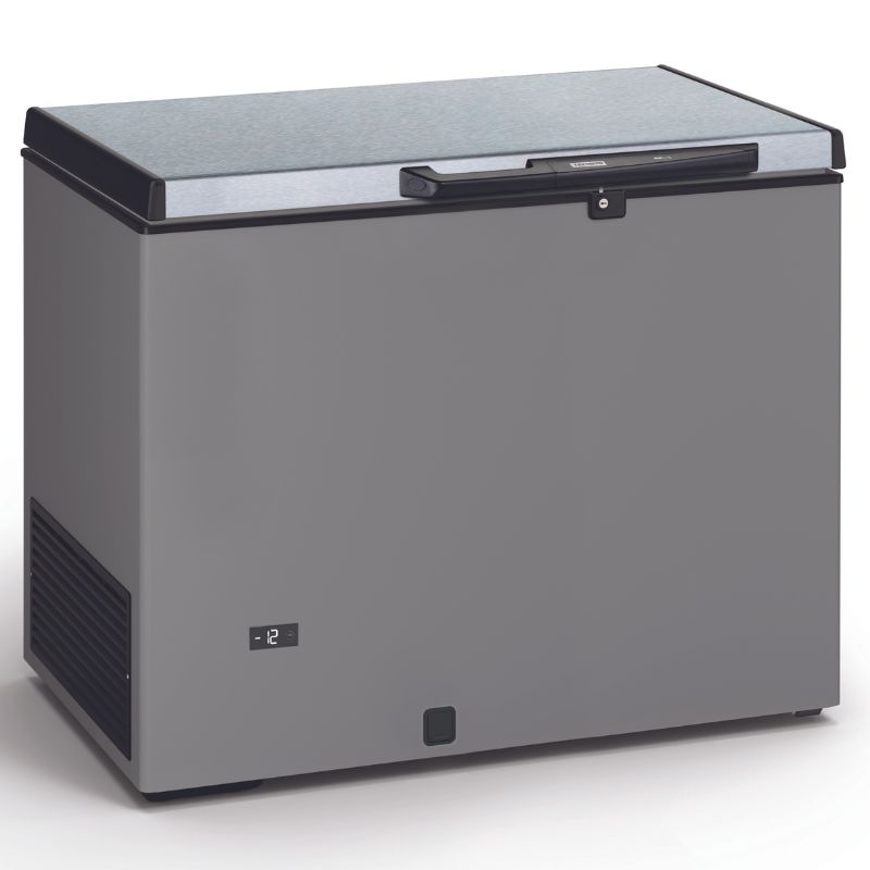 Chest Freezer Stainless Steel Look and Stainless Steel Lid - 290 L - TENSAI