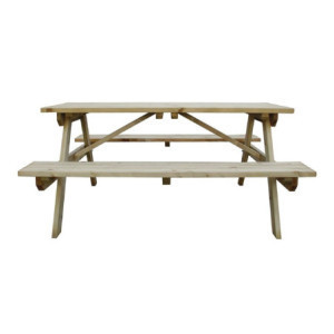 Elegant and sturdy 1.5m wooden picnic table