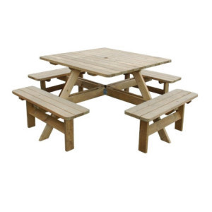 Rowlinson Quadratischer Holztisch 1980mm: Geselligkeit und Robustheit