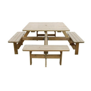 Rowlinson Quadratischer Holztisch 1980mm: Geselligkeit und Robustheit
