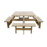 Rowlinson Quadratischer Holztisch 1980mm: Geselligkeit und Robustheit