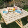Rowlinson Quadratischer Holztisch 1980mm: Geselligkeit und Robustheit