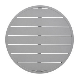 Plateau de Table Rond Aluminium Gris Clair 580mm Bolero - Style Moderne