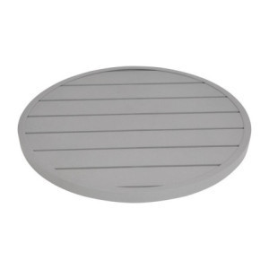 Tischplatte Rund Aluminium Hellgrau 580mm Bolero - Moderner Stil