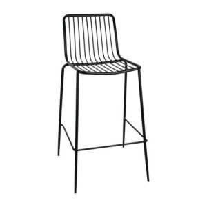 Black Bolero high stools - Industrial design in steel wire