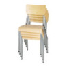 Galvanized Wood Chair - Set of 4 Bolero