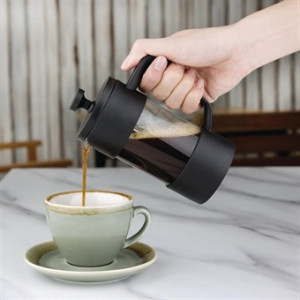 Schwarze Stempelkanne 3 Tassen Olympia - Bereiten Sie einen köstlichen Kaffee zu