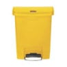 Yellow 30L Rubbermaid Trash Can - Front Pedal Ultra Resistant