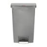 Grauer Frontpedal-Mülleimer 50L - Hygienisch & Praktisch | Rubbermaid