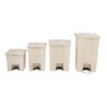 Beige 87L Rubbermaid Step-On Pedal Bin: Durability and Hygiene