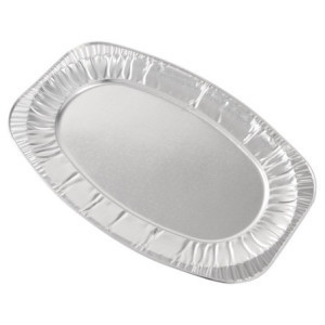 Plateaux Jetables 355 mm - Lot de 10 en aluminium décoré